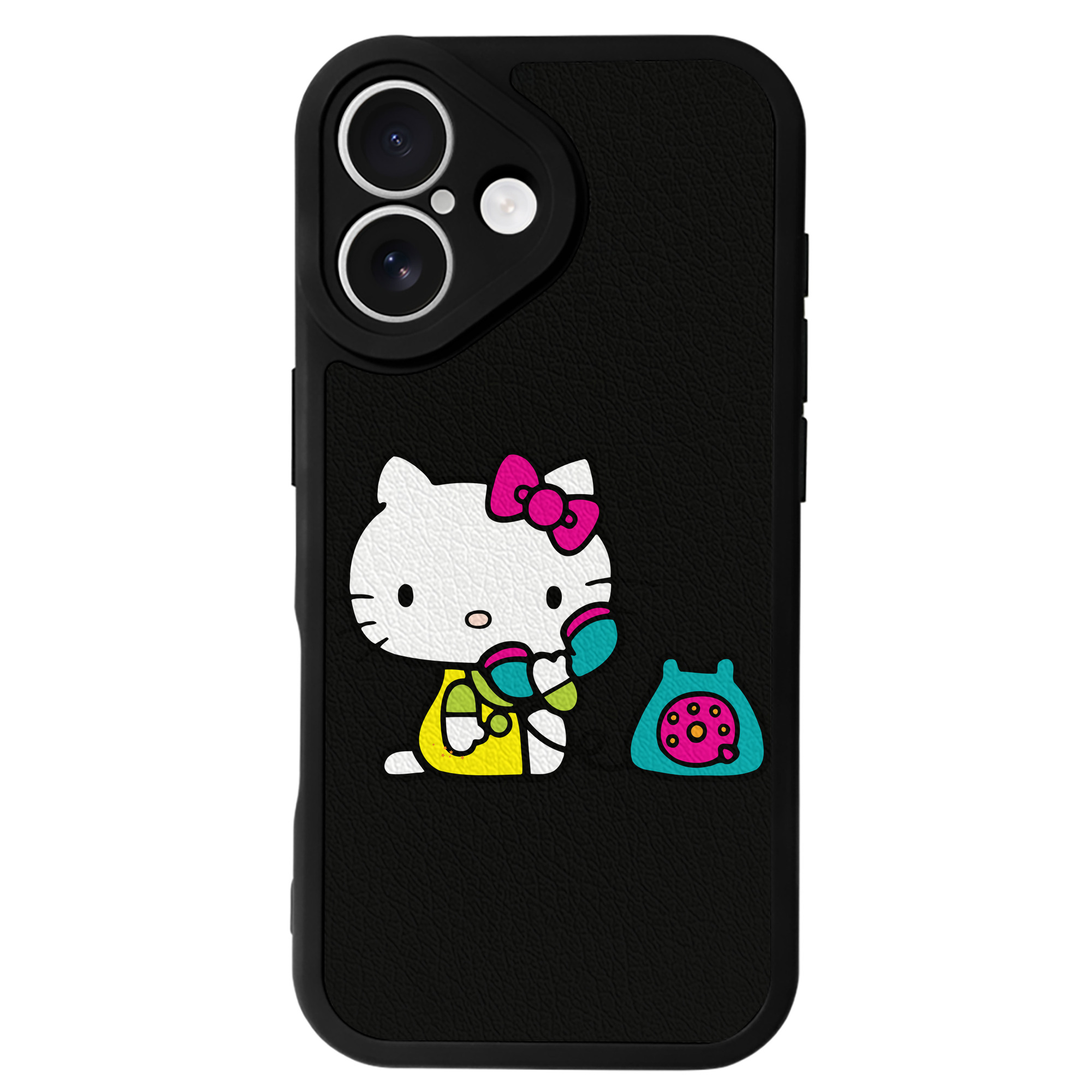 （画像用） Hello Kitty ハローキティ 【iPhone 16シリーズ対応】シリコンスマホケース（レザー調） 材質：シリコン